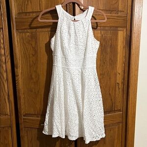Eyelet Sleeveless Lace Dress